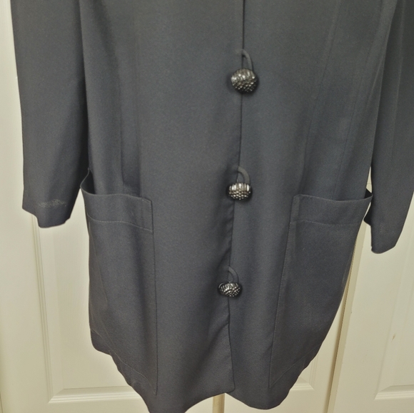 GEMINI NITES Women's Blazer. Size 16. Vintage. Black Beaded 1980s Dressy Jacket. - Picture 12 of 16